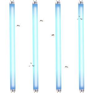 4 Pcs 15W 18 Inch Replacement UV Bulb F15T8/BL UVA 365nm Fluorescent Light Bulbs for 30W Indoor Bug Zapper, F15T8 Black Light Bulbs for Indoor Outdoor Mosquito & Flying Insect Zapper Lamp