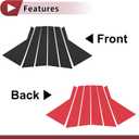 Door Pillar Window Trim Anti Scratch Sticker Pillar Posts Door Outer Exterior Cover for KIA Sorento 2011-2015 Black Front Rear Left Right