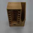 indyBe Bamboo Tumbler Lid Organizer – Space Saving Multi-Tier Storage Rack with Straw Holder and Gasket Drawer – Vertical Cup Lid Organizer for Cabinet, Kitchen Countertop - Double