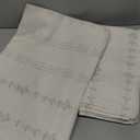 102 Inch Extra Long Curtains,Sheer Linen Boho Farmhouse Taupe Natural Floral Pattern Faux Embroidered Geometric Curtains for Living Room Bedroom 2 Panels Set