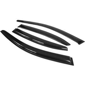 Window Visors Compatible with 2011-2018 Volkswagen Jetta, Dark Smoke Car Rain Sun Window Shade Guard Visor by IKON MOTORSPORTS, 2012 2013 2014 2015 2016 2017
