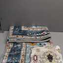 Istana 4x6 Rug - White Cream & Blue Area Rugs 4x6 - Kid & Pet Friendly Machine Washable Rugs - 4 x 6 Area Rug Non Slip & Non Shedding Area Rug - Foldable Rug for Room for Bedroom