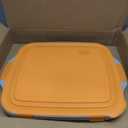 16L Collapsible BBQ Prep Tub with Locking Lid & Cutting Board - Marinade Container Grill Carry System for RV Picnic Tailgate - Portable Wash Basin for Kitchen Camping Sink - Gift for Men Women