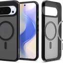 TORRAS Slim for Google Pixel 10 Pro XL Case Clear, Fit for MagSafe, Open Edge Frame, Phone Case for Pixel 10 Pro XL with Stand, Ultra Thin Minimalist, Never Yellowing, Shockproof Corner Cover, Black