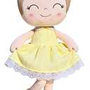 Gloveleya Baby Girl Spring Plush Doll Soft Snuggle Doll, Cute Toddler Gift with Gift Box, First Baby Doll for Girls, Birthday, Christmas & Holiday Present