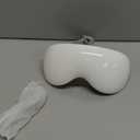 Eye Massager with Heat and Cooling for Migraines  14 Massage Nodes for Eye Strain Relief, Rechargeable Bluetooth Music, Improve Sleep,Eye Strain Relief, Birthday Gifts for Women and Men(White)