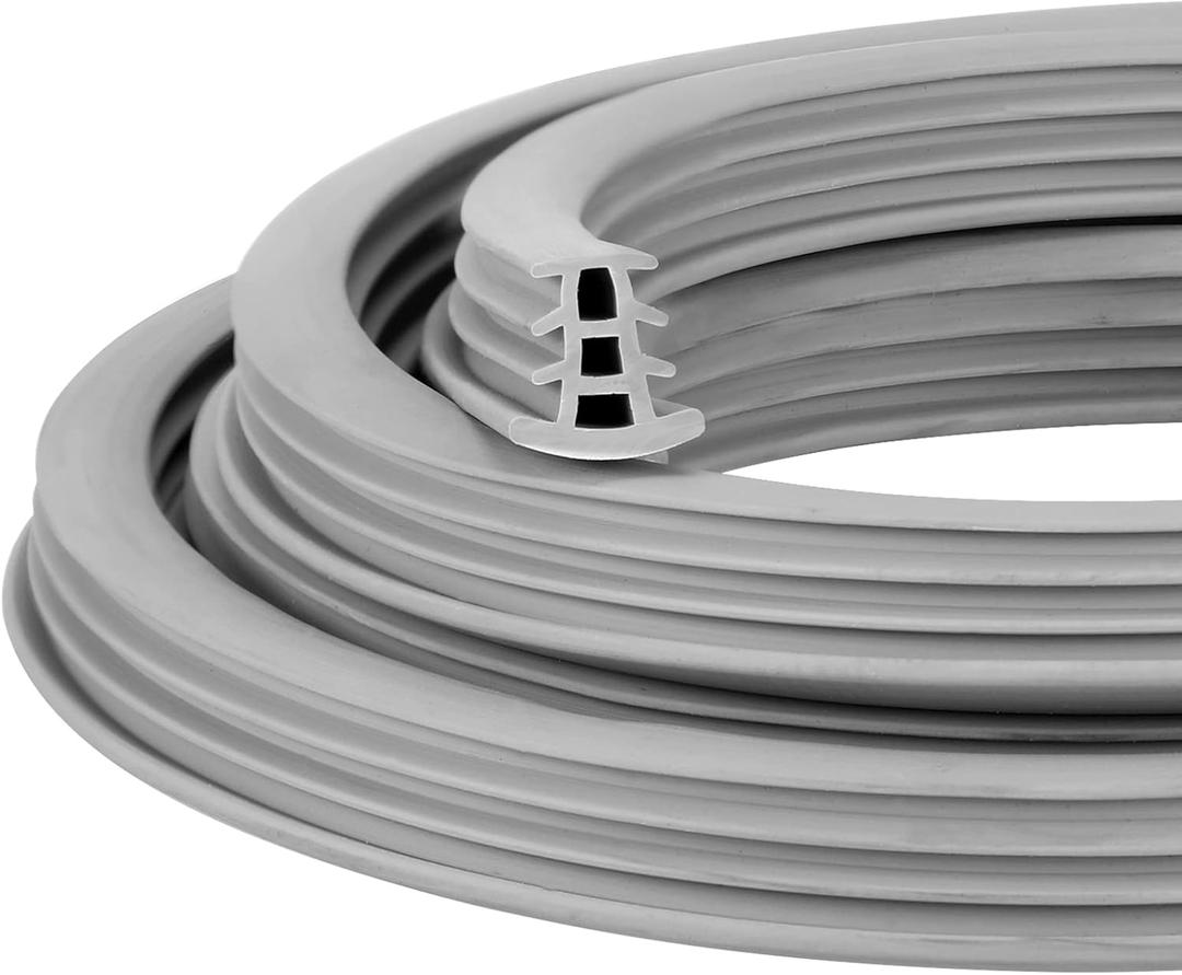 Kingdder Concrete Expansion Joint Filler Driveway Crack Filler Flexible EPDM Rubber Strip for Concrete Crack Repair Replacement Weather Aging Resistance Expansion Joint(1/2'' Wide, 15 ft Long) (1/2'' Wide, 15 Ft Long)