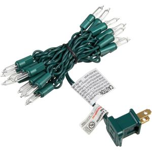 5 Feet 20 Bulbs Vintage Short Mini Light String, Christmas Lights Outdoor/Indoor, Clear Bulbs on Green Wire, 4-inch Spacing Fairy Lights(Warm White,Non-end-to-end)
