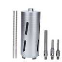4-1/3 inch Diamond Dry Core Bit, 10" Drilling Depth, 5/8"-11 Thread Core Drill Bit for Concrete, Includes 3 Adapters SDS Plus, SDS Max and Hex (4-1/3")