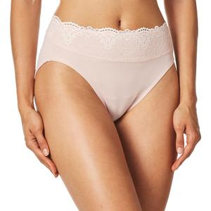 Bali Women's Passion for Comfort Hi-cut Panty (9, Sheer Pale Pink)
