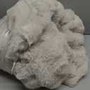 Lotus Karen Faux Fur Throw Blanket Linen - 800 GSM Bubble Rabbit Fluff Blanket for Couch Bed Sofa, Softest Fluffy Fuzzy Cozy Blanket, Thick Furry Plush Shaggy Warm Blankets for Women, 60x80 Inches