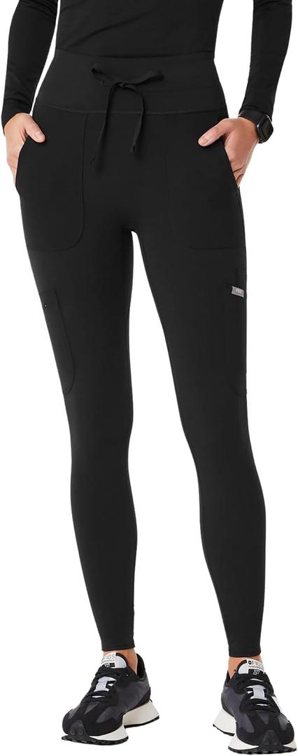 FIGS Seville High Waisted Scrub Legging for Women Slim Fit Scrub Pant Legging, 6 Pockets, Form-Fitting, 4-Way Stretch, Small