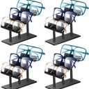 Sintuff 4 Pcs 3 Tier Eyeglasses Display Stand Acrylic Sunglasses Holder Black Glasses Rack Eyewear Sunglass Organizer Stand for Shop Home Storage