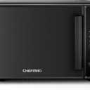 Chefman Countertop Microwave Oven 0.9 Cu. Ft., 900 Watts with 10 Power Levels, 6 Cooking Presets with One-Touch Express Cook, Eco Mode, Child Safety Lock, & Mute Button - Black