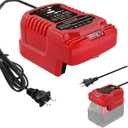Replacement for Milwaukee Charger, Rapid Chargers for M18 Battery 48-11-1850 48-11-1840 Batteries 3.0A 4.0A 6.0A Chargers, Compact Charger for M18 Charger, Safety Circuit Protection