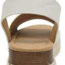 Soda Topic Open Toe Buckle Ankle Strap Espadrilles Flatform Wedge Casual Sandal (Beige)