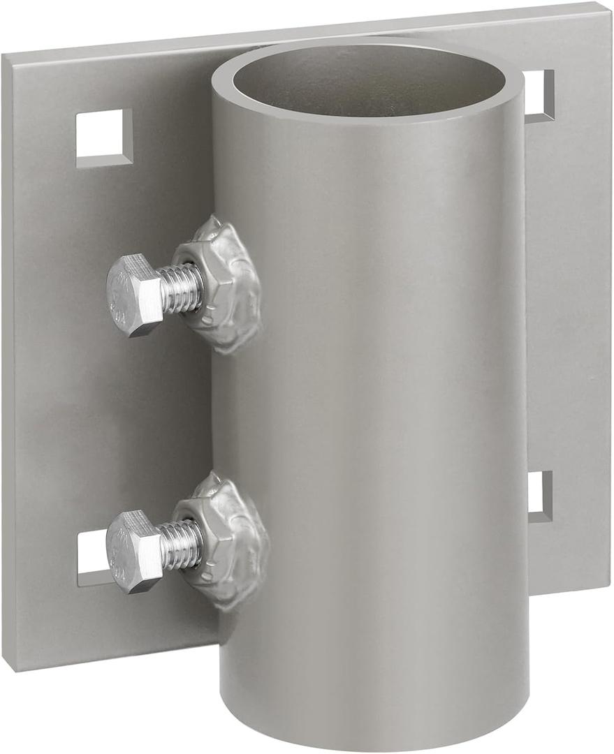 Dock Brackets Hardware Dock Side Leg Pipe Holder,Stationary/Floating Dock Posts Hardware Holder Sleeve for Pipe Pole,Heavy Duty,7/16" Holes for 3/8" Carriage Bolts,        1 Pack
