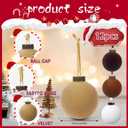 12 Pcs Velvet Christmas Balls Bulk Shatterproof Plastic Christmas Tree Decorations for Decorative Hanging Baubles (12, WhiteKhakiBrownCoffee, 3.94Inch)