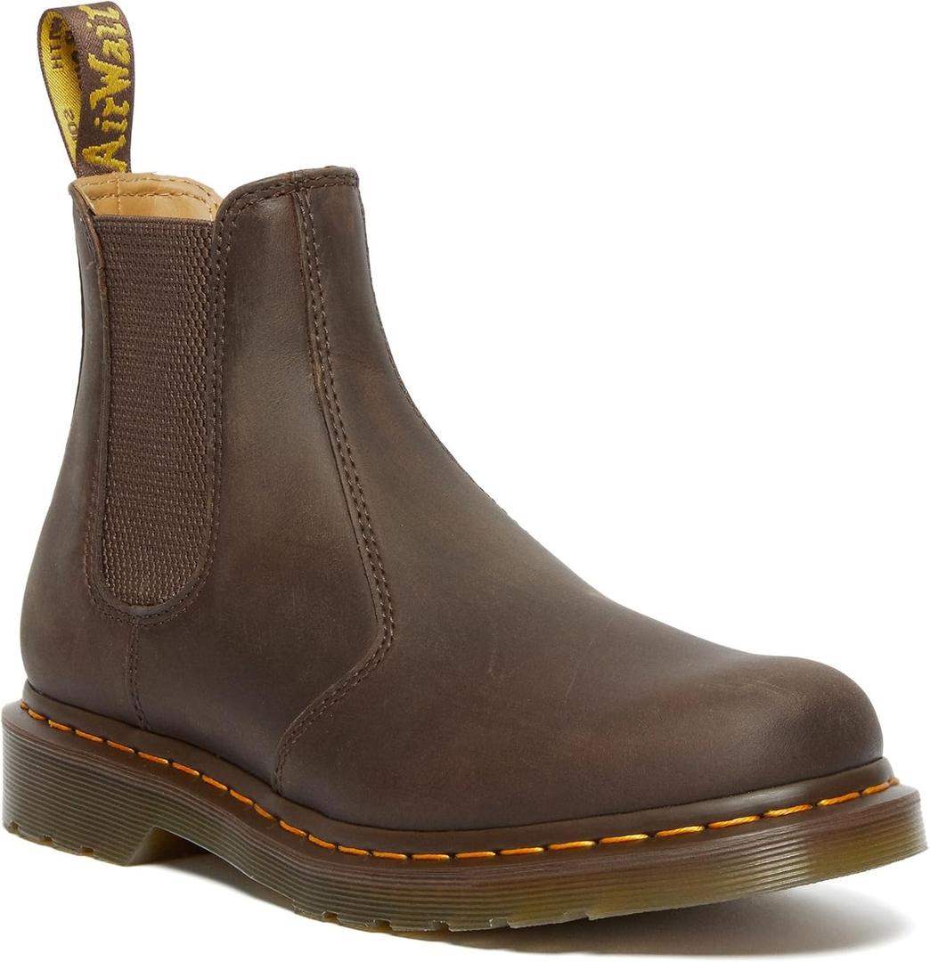 Dr. Martens Unisex Chelsea Boot, Dark Brown Crazy Horse, 9 US Men