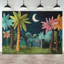 Wild Baby Shower Kids One Birthday Backdrops for Photoshoot, Wild The Things Themes Party Picture Decorations Wall Backdrop for Photography Decor Banner, Photographic Studio Photo Backgrounds 7X5 FT