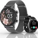 Smart Watches for Women, Sport Smart Watch Answer/Make Calls, IP68 Fitness Trackers with Sleep Heart Rate SpO2 Sleep Monitor Female Cycle, Smartwatch for iOS Android, 2 Bands