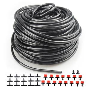 100FT 1/4 Inch Drip Irrigation Tubing, Garden Watering Tube Line Misting Hose Automatic Watering Kit for for Garden Greenhouse, Flower Bed, Patio, Lawn