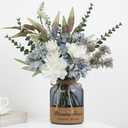 Leftover Fake Flowers in Vase,Artificial Flowers in Vase,Table Centerpieces for Dining Room,Flower Centerpieces for Tables,Faux Flowers in Vase,Kitchen Table Decor,Coffee Table Decor… Only Vase