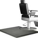 Crablux Salon Floor Mat Anti Fatigue for Stylist, 35.8"x27.9" Barber Floor Mats Black Hair Mats for Hairdresser Standing, 1/2" Thick Square Base for Salon Chair Barbershop Hairdressing Equipment