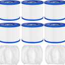 Hot Tub Spa Filter Cartridge Type VI Replacement-with Life-Extend Pre-Filter For Bestway, Coleman Saluspa 90352E 58323E, Intex & More Inflatable Hot Tub Filters (6 filters, 3 Pre-filter Sleeve)