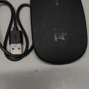 HOTLIFE LED Wireless Mouse, Slim Rechargeable Silent Portable USB Optical 2.4G Wireless Bluetooth Two Mode Computer Mice with USB Receiver and Type C Adapter (Black)