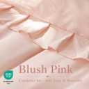 JANZAA Blush Pink Comforter Set Full Soft Microfiber, Lightweight All Season Bedding, Ruffle Shabby Chic Aesthetic, Breathable Cozy Bed Set with 2 Pillow Shams, Machine Washable
