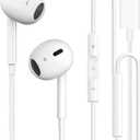 2 Pack-Headphones USB C Headphones Wired for iPhone 17/16, Type C Earphones with Microphone & Remote Noise Cancelling Earbuds for iPhone 16/15 Pro Max, iPad, Galaxy S23/S22/S21/S20/Ultra Note 10/20, Pixel 7/6/5/4