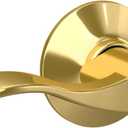 Schlage F51A ACC 505 Accent Door Lever, Keyed Entry Lock, Bright Brass