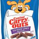 Canine Carry Outs Dog Treats, Sausage Links, 22.5 Ounce (Pack of 6), Made with Real Beef