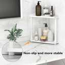 FLE Corner Bathroom Counter Organizer, Bathroom Organizer Countertop,Countertop Storage Shelf for Bath, Kitchen, Living Room, Bedroom