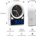 KWANWA 2-in-1 Analog Digital Alarm Clock Light Sensor LED Display, Snooze, 12Hr Format, Easy to Read for Kids Learning Time, Bedroom, Desk, Living Room Retro Design for Seniors, Teens, Children