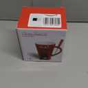 AMZWISH Mini Sweet Fondue Cup, Ceramic Coffee Warmer Mug, Portable Chocolate Melting Cup with Fork for Cheese, Great for Adult/Kids for Camping/Date/Movie Night/Birthday/Wedding Gifts (Red)