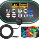 TV Antenna for Smart TV Indoor, HD Digital TV Antennas Long Range Signal Reception Up to 900 Miles, Support 4K 1080p All TVs, Easy Installation, Tv Receiver for Local Channels 10ft HDTV Coax Cable