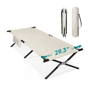 WLIVE Folding Camping Cots for Adults with Carry Bag, 300 lb, Green74.6"x29.3"x17.5" Portable Sleeping Cot with Side Pocket, Comfort Army Cot for Camping, Traveling Guest Bed, Easy Setup