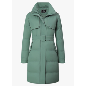 MOERDENG Women's Waterproof Long Winter Coat Warm Puffer Jacket Thickened Down Parka Maxi Coat, S