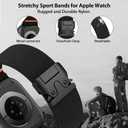 Elastic Sport Band for Apple Watch Ultra 3/2/1 Bands 49mm 46mm 45mm 44mm 42mm 41mm 40mm 38mm Men Women, Adjustable Parachute Buckle Nylon Fabric Wristband for iWatch Series 11 10 SE 9 8 7 6 5 4 3