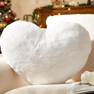 YRXRUS Heart Pillows, Love Heart Shaped Pillow, White Cute Heart Pillow for Gifts, Shaped Throw Pillows for Her, Kids, Women, Girls Home Decoration, Faux Rabbit Fur 10X11 Inch YRXRUS Heart Pillows, Love Heart Shaped Pillow, White Cute Heart Pillow for Gifts, Shaped Throw Pillows for Her, Kids, Women, Girls Home Decoration, Faux Rabbit Fur 10X11 Inch