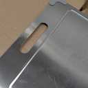 2Pcs 100% Pure Titanium Cutting Board with Grooves, Update Double Side Titanium Chopping Board, Silicone Anti-slip Stainless Cutting Boards Set for Kitchen, Grey 