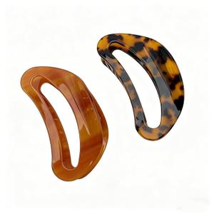2PCS Hair Claw Tortoiseshell Claw Clip for Women, Cellulose Acetate Hair Clip, Strong Hold Hair Claw for Thick Hair, Leopard Print Hair Accessories, Medium Size Hair Styling Claw Clip