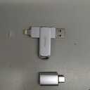 Apple MFi Certified Flash Drive 512GB, Photo Stick for iPhone Memory Stick for Photo/Video Backup Stick, High-Speed USB Thumb Drive for iPhone Storage Compatible for iPhone/iPad/Android/PC (Silver)