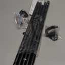 Black Curtain Rods for Windows 48 to 84 inch, 5/8 inch Adjustable Wrap Around Blackout Curtain Rods for Bedroom & Outdoor