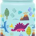 Simple Modern Kids Summit Water Bottle with Straw Lid | 14oz Stainless Steel Cup Insulated Tumbler for Toddlers, School | Blue Dino