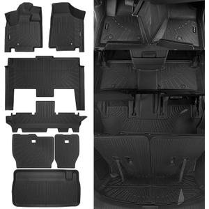 Naibeve Floor Mats for Dodge Grand Caravan 2008-2020 2021 7 Seat - All Weather for Dodge Grand Caravan Floor Mats & Cargo Mat Liner Accessories