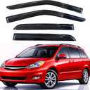 KPY Rain Guards Fit for 2004-2010 Toyota Sienna, Out-Channel Window Visors Vent Wind Deflectors 4PC, Car Accessories for 04-10 Sienna