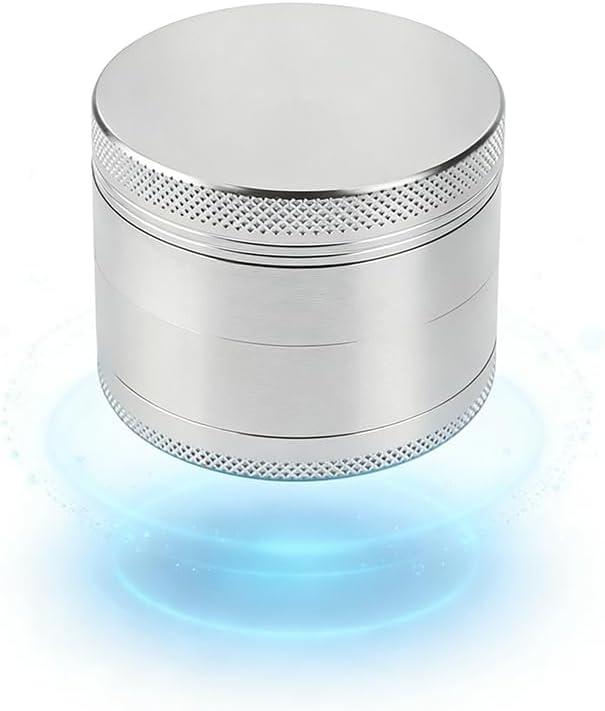 2.5 Inch Grinder - Heavy-Duty Aluminum, Non-Stick Design, Compact Essential Tool for Kitchen Coffee Brewing - silvery